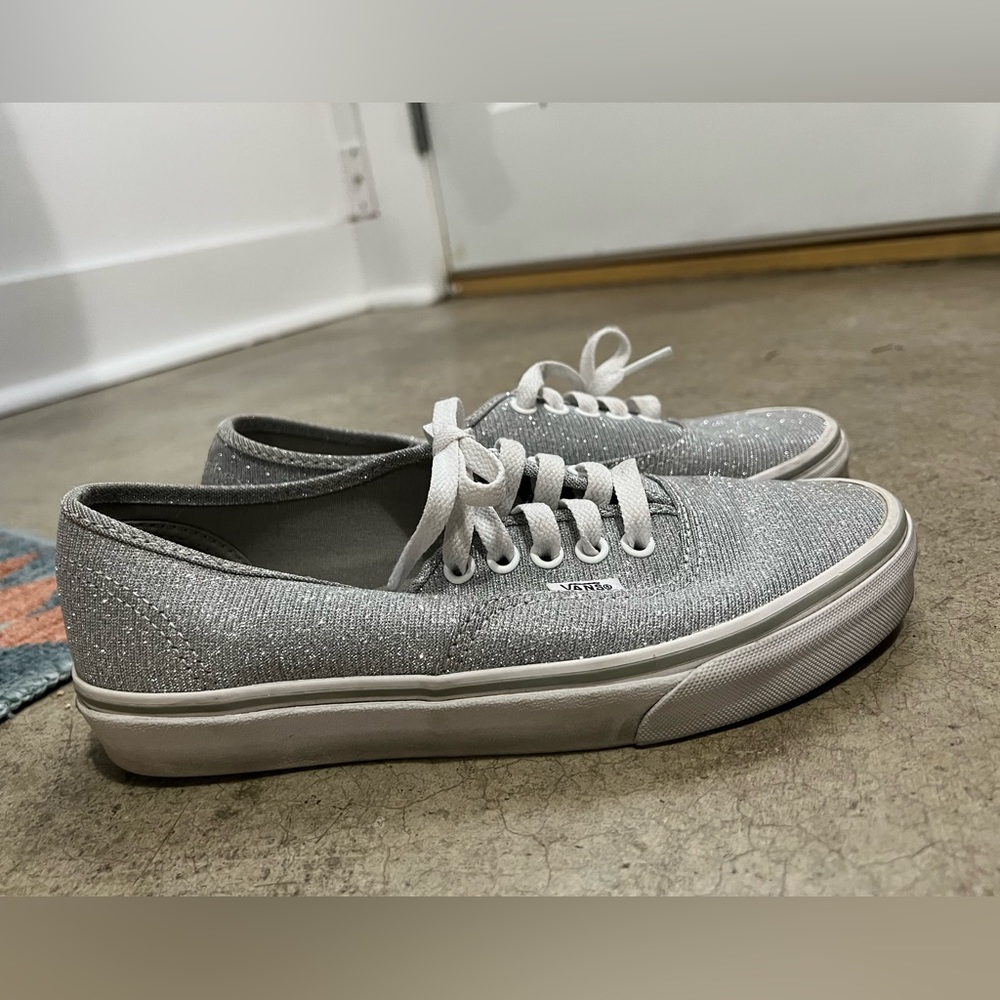 Vans silver lurex shoes